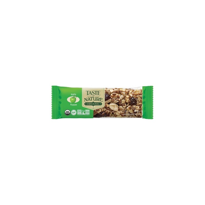 Biotobio Taste Of Nature Barrette All Mele Bio Vegan Ad Alto Contenuto Di Fibre 40 G