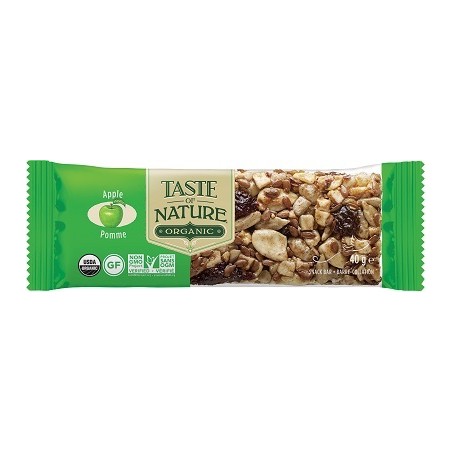 Biotobio Taste Of Nature Barrette All Mele Bio Vegan Ad Alto Contenuto Di Fibre 40 G