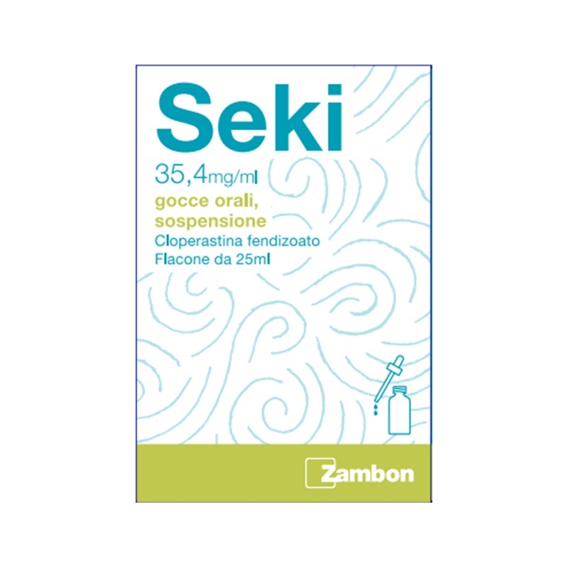 Zambon Italia Seki 10 Mg Compresse Rivestite Cloperastina Cloridrato Seki 35,4mg/ml Gocce Orali, Sospensione Seki Bambini 4,4 Mg