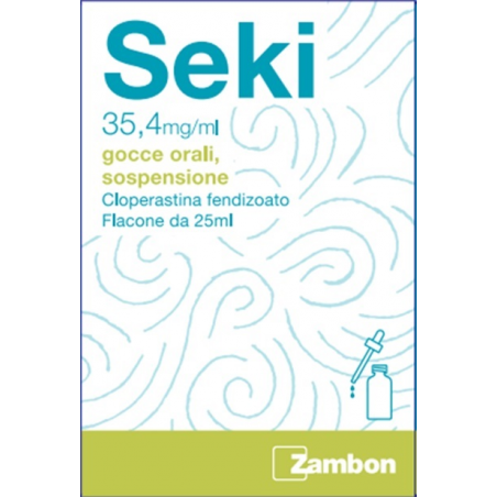 Zambon Italia Seki 10 Mg Compresse Rivestite Cloperastina Cloridrato Seki 35,4mg/ml Gocce Orali, Sospensione Seki Bambini 4,4 Mg