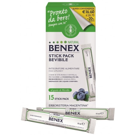 Erboristeria Magentina Benex Bevibile 15 Stick Da 12 Ml Taglio Prezzo