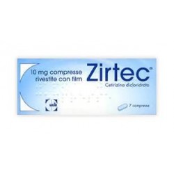 Zirtec 10 mg Cetirizina Farmaco Antistaminico 7 Compresse per Allergie