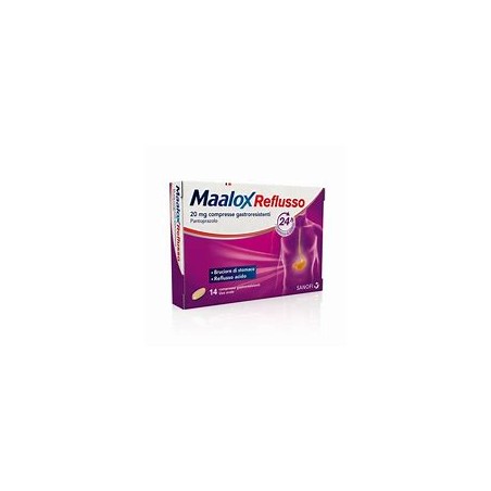 Maalox Reflusso 20 mg Pantoprazolo 14 Compresse Gastroresistenti Protettore Gastrico