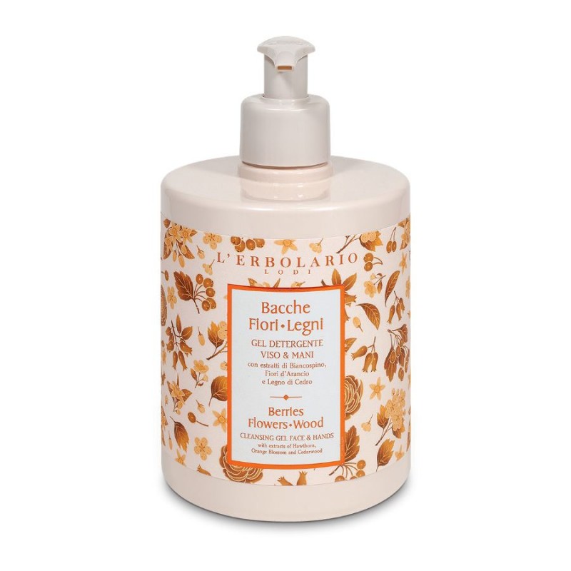 L'erbolario Bacche Fiori Legni Gel Detergente Viso & Mani 500 Ml