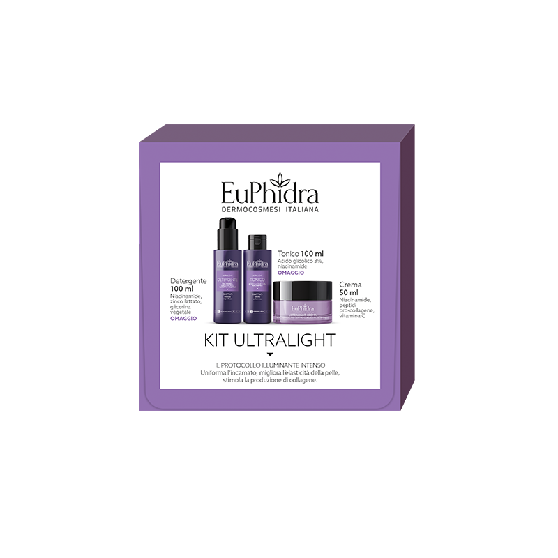 Euphidra Kit Ultralight con Crema 50 ml + Detergente 100 ml + Tonico 100 ml