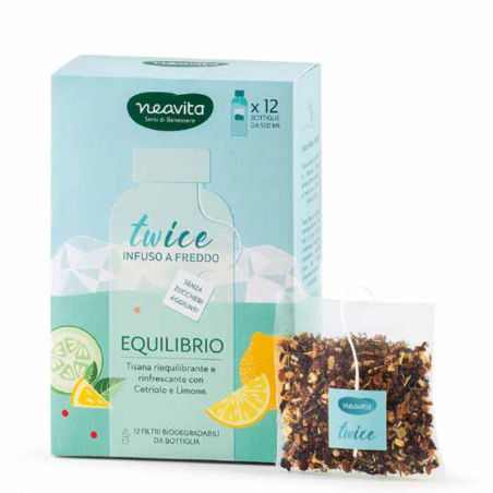 Neavita Twice Tisana To Go Equilibrio 12 Filtroscrigno per Bottiglia da 500 ml HP Italia