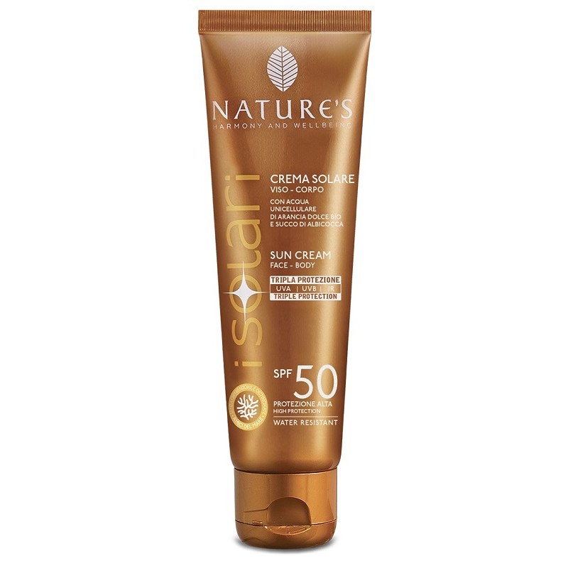 Nature's I Solari Crema Solare Viso e Corpo spf 50 Travel Size 75 ml Formato da Viaggio