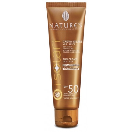 Nature's I Solari Crema Solare Viso e Corpo spf 50 Travel Size 75 ml Formato da Viaggio