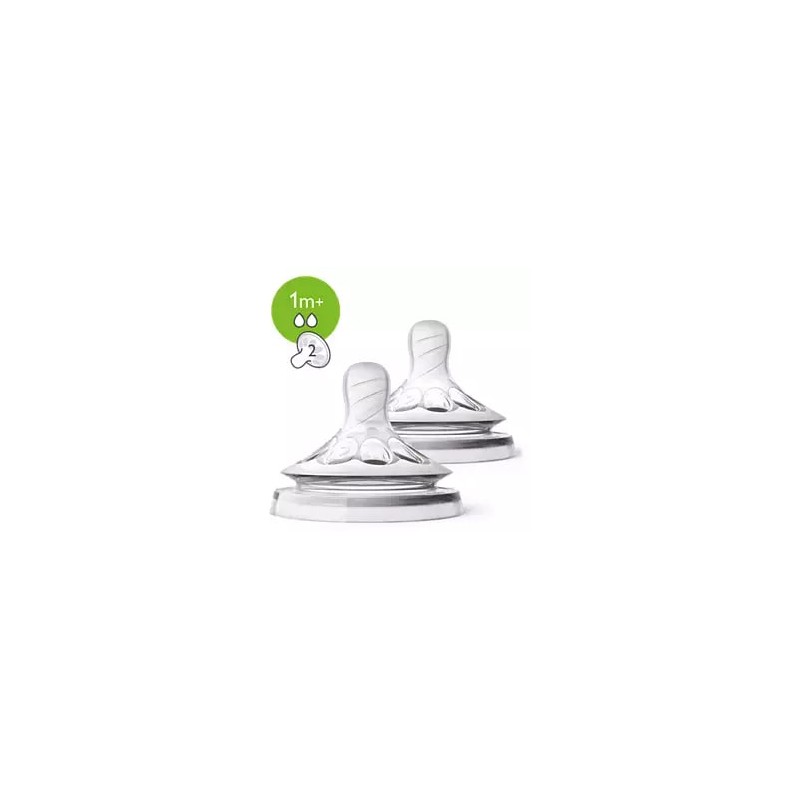 Philips Avent 2 Tettarelle Natural Flusso Lento 2 Fori