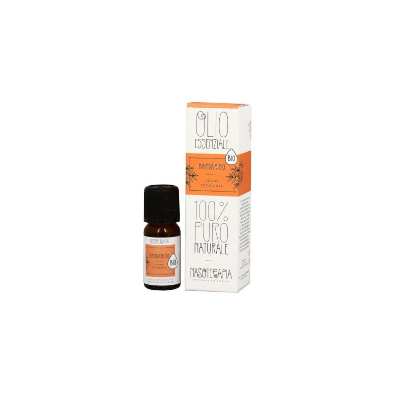 Nasoterapia Olio Essenziale Biologico di Mandarino 10 ml Uso Aromaterapia, Alimentare e Cosmetico