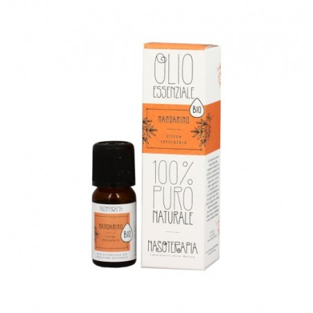 Nasoterapia Olio Essenziale Biologico di Mandarino 10 ml Uso Aromaterapia, Alimentare e Cosmetico