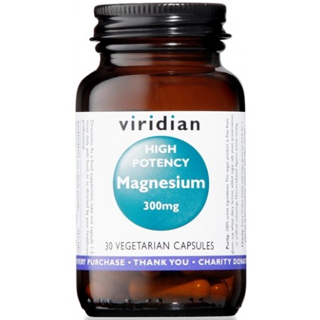 Natur Viridian Magnesium 300mg High Potency 30 Capsule Viridian Magnesio Superiore Alta Concentrazione