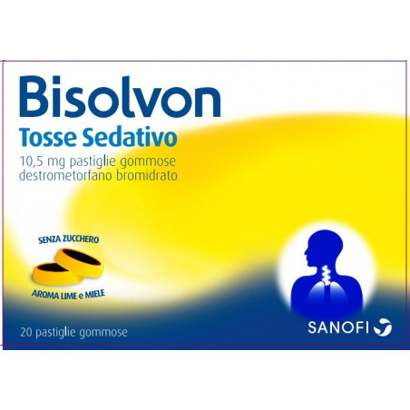 Opella Healthcare Bisolvon Tosse Sedativo 10,5 Mg Pastiglie Gommose Destrometorfano Bromidrato