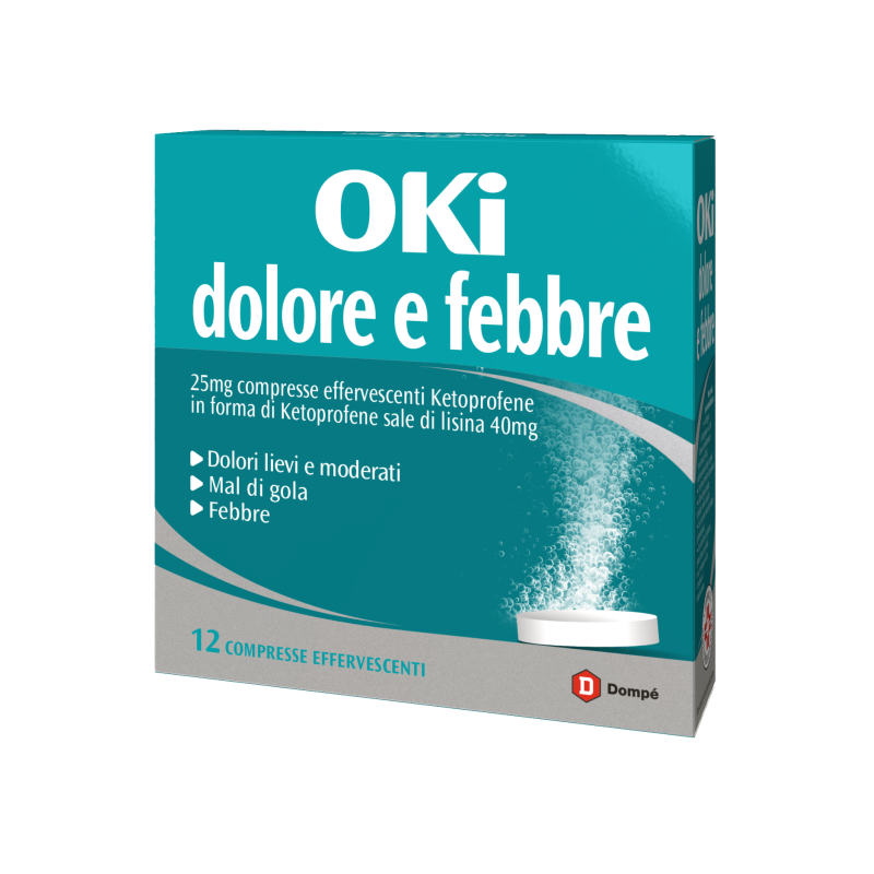 Dompè Oki Dolore E Febbre 25 Mg Compresse Effervescenti Ketoprofene