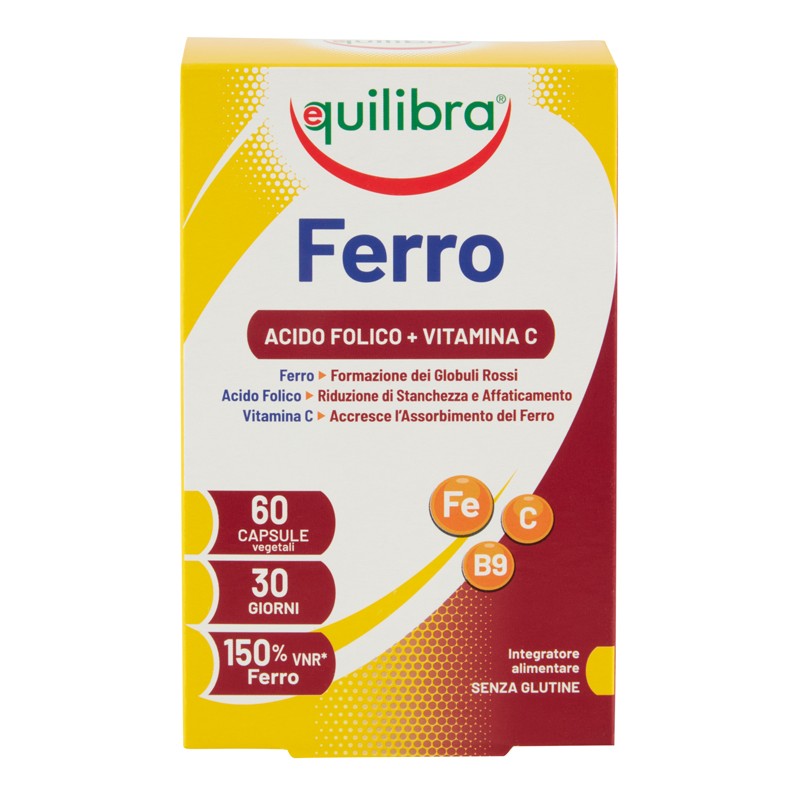 Equilibra Ferro Con Acido Folico + Vitamina C 60 Capsule