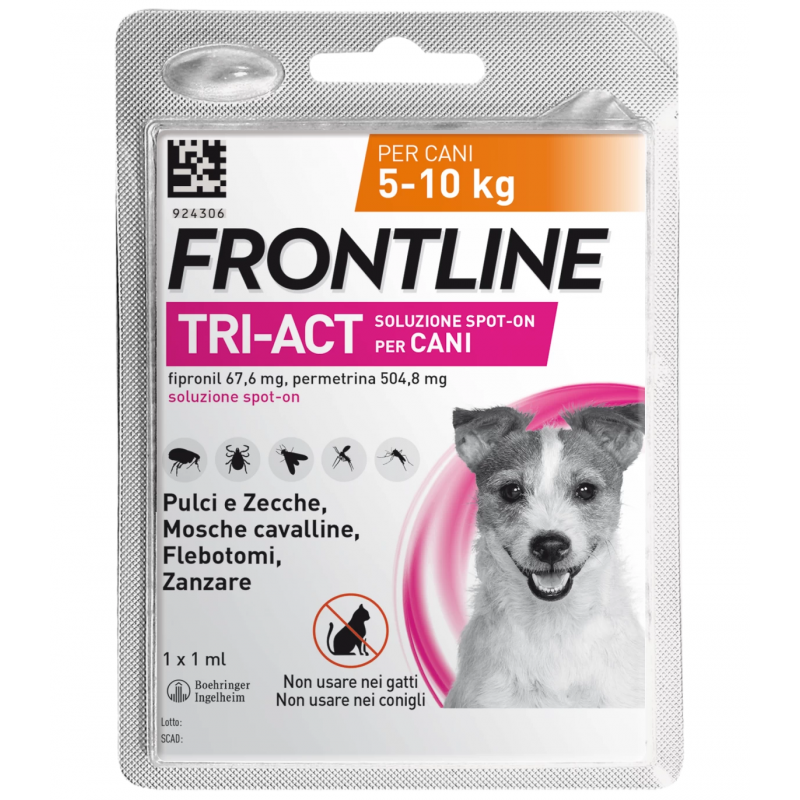 Boehringer Ingelheim Frontline Tri-act Soluzione Spot-on Per Cani Di 5-10 Kg