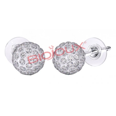 Biojoux Orecchini White Crystal Ball 6 mm BJT 0060