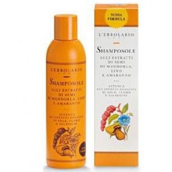 L'Erbolario Shamposole con Estratti di Mandorla Lino Amaranto 200 ml per tutti i tipi di Capelli