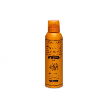 L'Erbolario Spraysole Corpo SPF30 con Olio di Argan ed Estratto di Goji 150 ml Resistente all'acqua