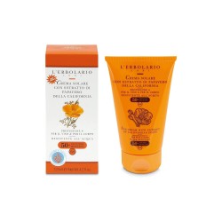 L'Erbolario Crema Solare Viso e Corpo SPF50+ con Estratto di Papavero 125 ml Protezione molto alta