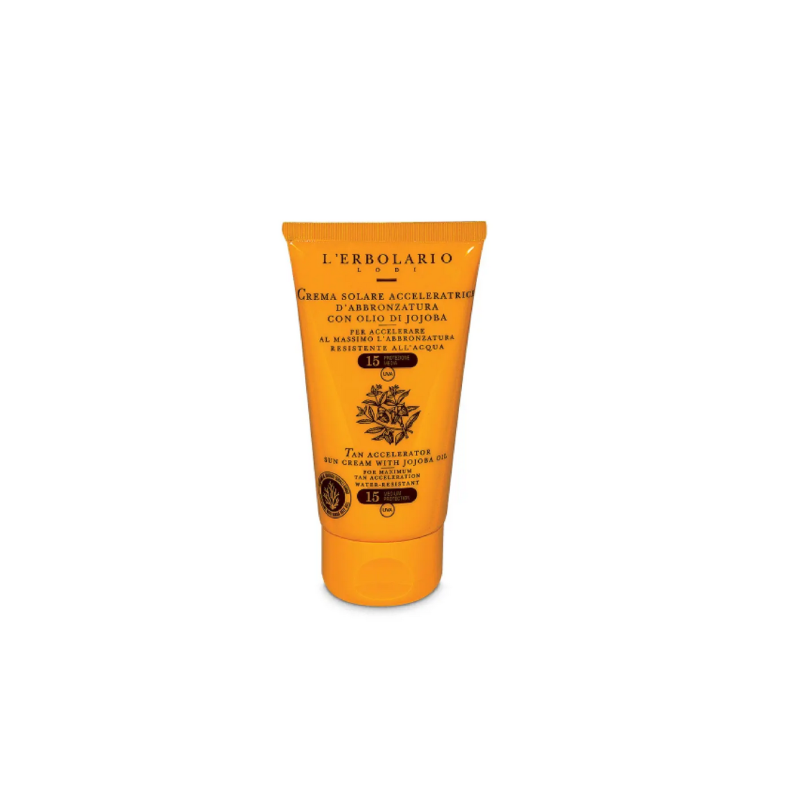 L'Erbolario Crema Solare Acceleratrice D'Abbronzatura SPF15 Travel Size 125 ml Formato da Viaggio