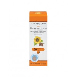 L'erbolario Crema Solare Viso SPF50 con Acido Ialuronico 50 ml Resistente all'Acqua