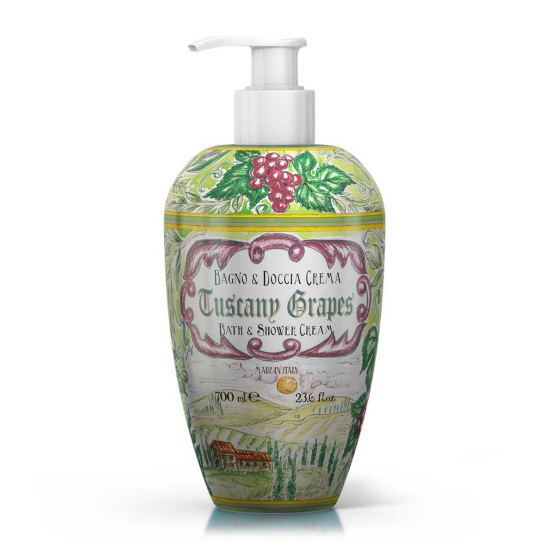 Le Maioliche Bagnodoccia Tuscany Grapes 700 ml Tappo con Erogatore Rudy Profumi