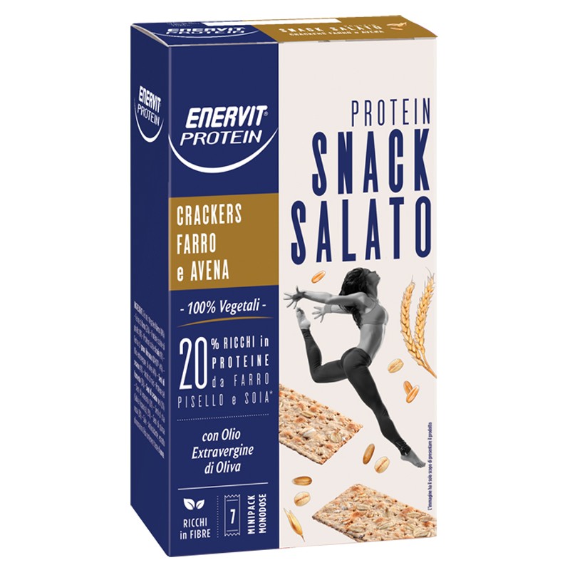 Enervit Protein Crackers Farro e Avena Snack Salato 7 Minipack