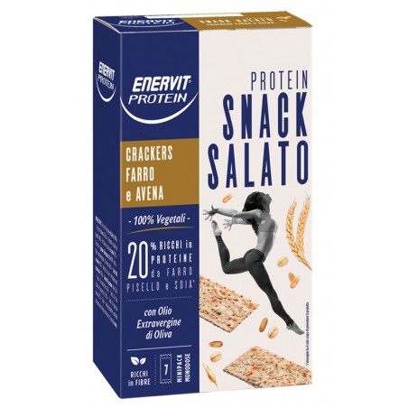 Enervit Protein Crackers Farro e Avena Snack Salato 7 Minipack