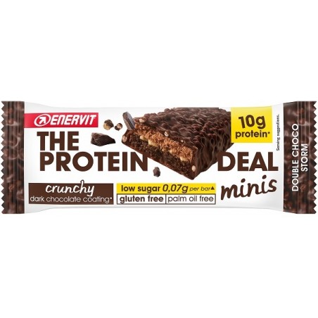 Enervit Protein Deal Minis Crunchy Double Choco 33 g Barretta Proteica Snack