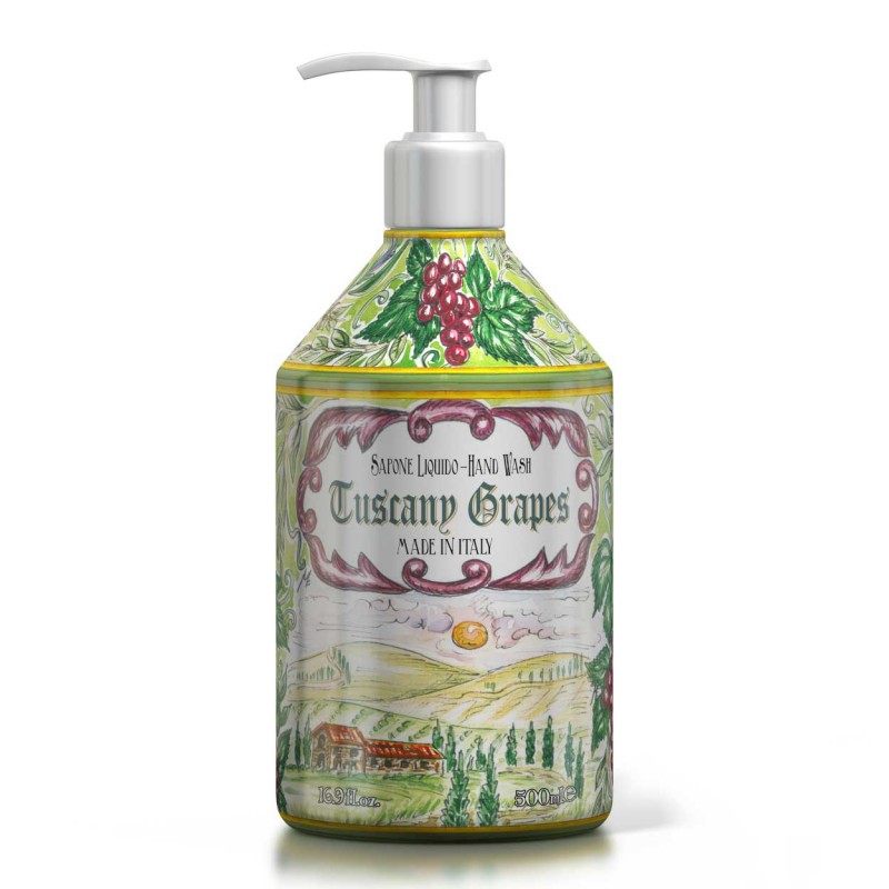 Le Maioliche Sapone Liquido Mani con Tappo Dosatore Tuscany Grapes 500 ml Rudy Profumi