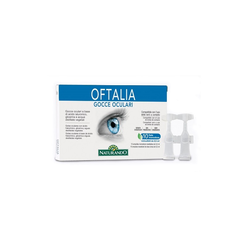 Naturando Gocce Oculari Monodose Oftalia 2 Strip Da 5 Fiale Da 0,5 Ml