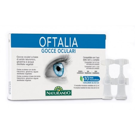 Naturando Gocce Oculari Monodose Oftalia 2 Strip Da 5 Fiale Da 0,5 Ml