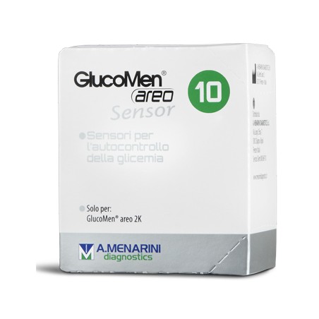 Menarini Strisce Glucomen Areo Sensor Per Analisi Del Glucosio 10 Pezzi