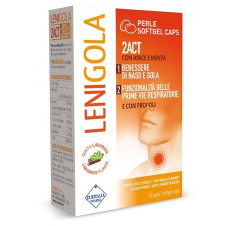 Coswell Lenigola 20 Perle Softgel Caps Liquirizia