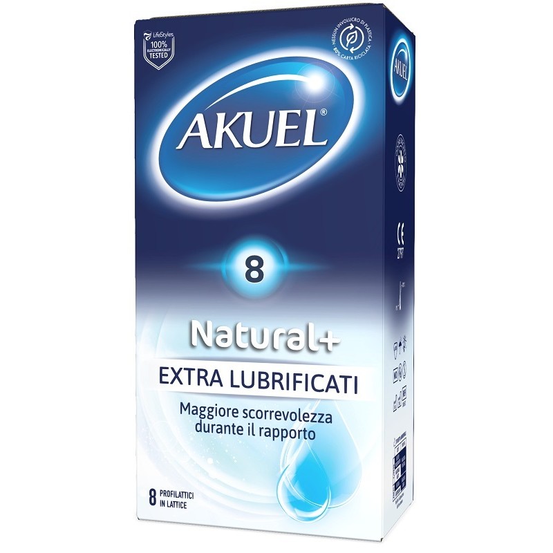 Pikdare Profilattico Akuel Natural+ Extralubrificato 8 Pezzi