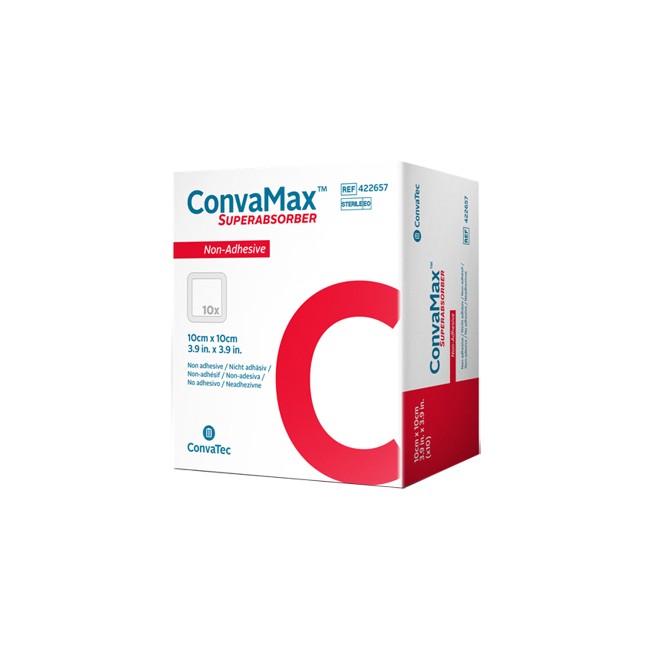 Convatec Medicazione Avanzata Convamax Superabsorber Non-adhesive 7,5 X 7,5 Cm 10 Pezzi