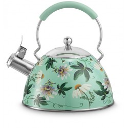 Neavita Bollitore a Fischio in Acciaio Inox Herbal Kettle 2300 ml per Piano a Gas e Induzione