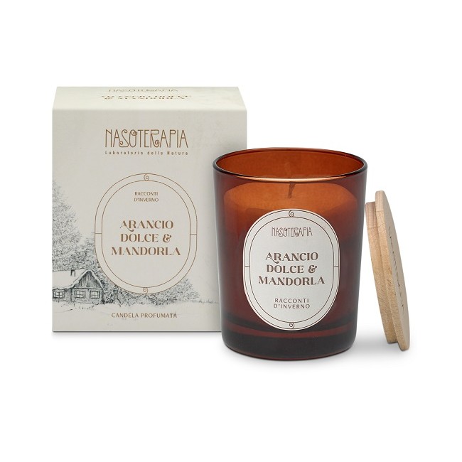 Nasoterapia Racconti D'inverno Candela Profumata Arancio Dolce e Mandorla 180 g HP Italia