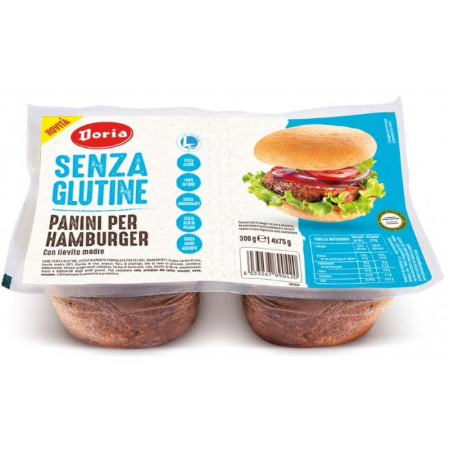 Alpipan Doria Panini Hamburger 4x75 G