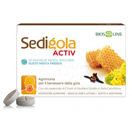 Apix Sedigola Activ Caramelle Gusto Menta Fredda 20 Pastiglie Bios Line