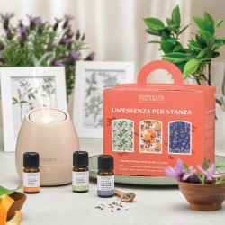 Nasoterapia Kit Un'essenza Per Stanza Diffusore Bloom Cottonflower con 3 Oli Essenziali Bio Idea Regalo Aromaterapia