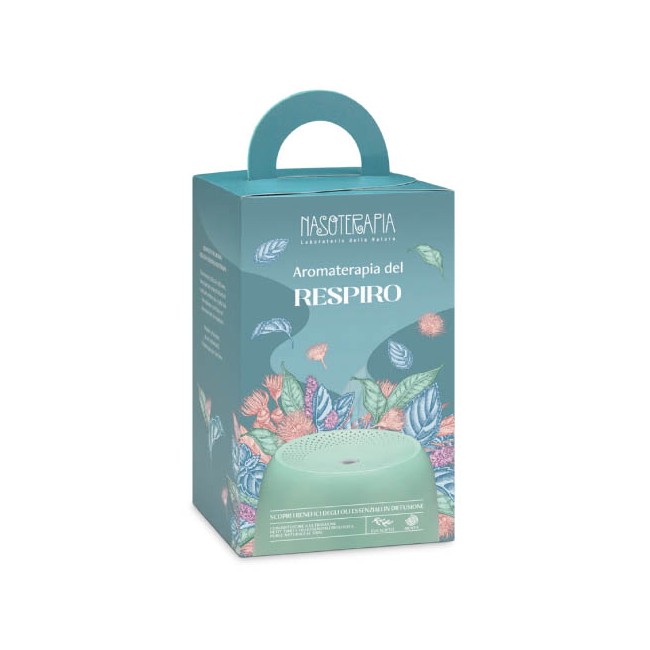 Nasoterapia Kit L'Aromaterapia del Respiro Diffusore Petit con 2 Oli Essenziali Bio