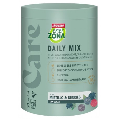 Enerzona Care Daily Mix Gusto Mirtillo & Berries 400 g Integratore per il Benessere Generale dell'Organismo