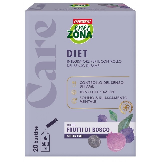 Enervit Enerzona Care Diet Frutti Di Bosco Integratore per le Diete 20 Bustine con Griffonia e Zafferano