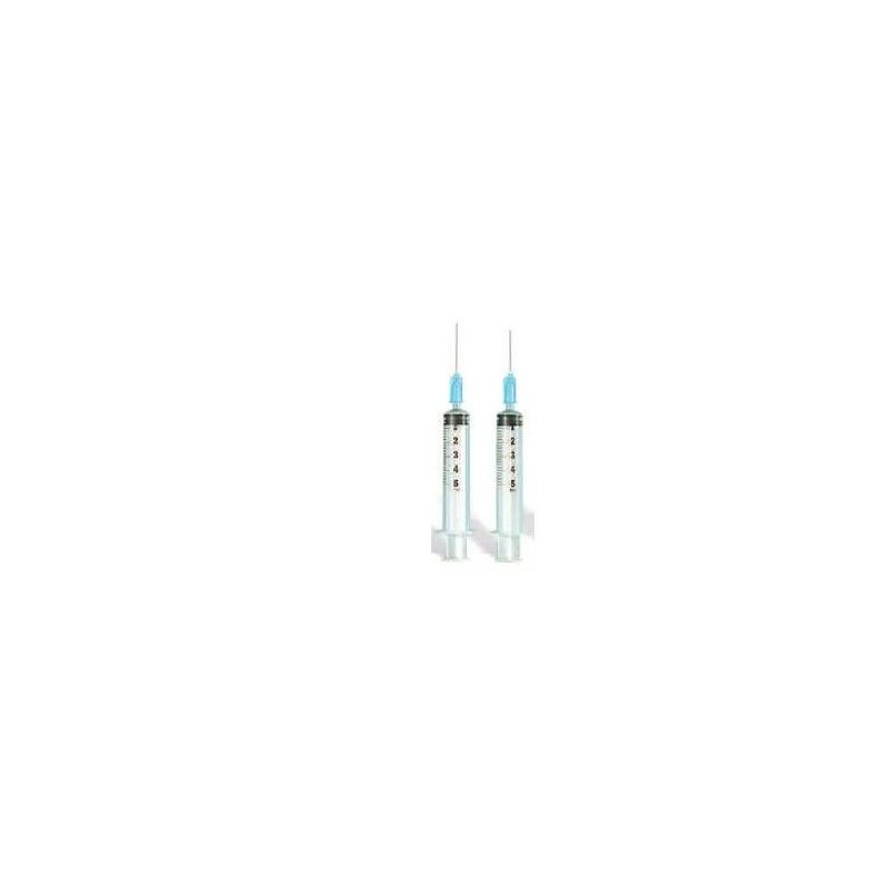 Safety Siringa 5 Ml Ago Gauge 21 Numero 2 Cono Centrale 1 Pezzo