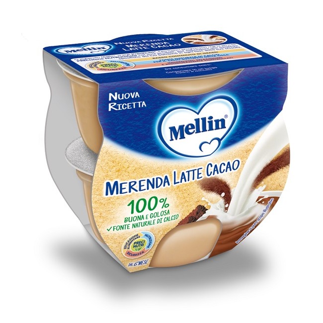 Danone Mellin Merenda Latte Cacao 2 X 100 G