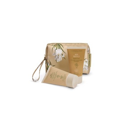 L'Erbolario Iris Bianco Beauty Pochette Bocciolo con Crema Profumata Corpo 75 ml e BagnoCrema 75 ml in Edizione Limitata