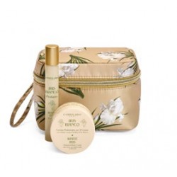 L'Erbolario Iris Bianco Mini Beauty Case Petalo da Viaggio con Profumo 15 ml e Crema Profumata Corpo 75 ml Edizione Limitata