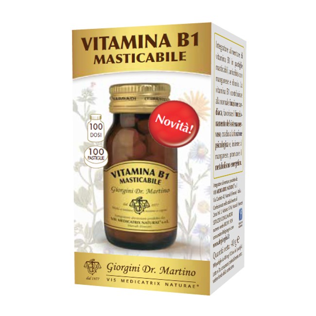 Dr. Giorgini Vitamina B1 Masticabile 100 Pastiglie